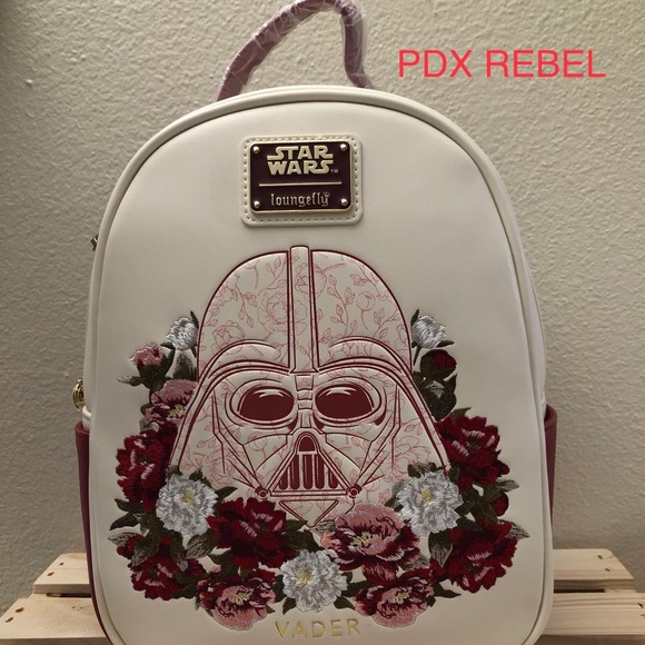 Loungefly Handbags - Darth Vader Floral Mini Backpack